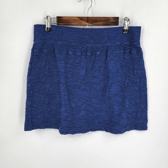 Horny Toad Women's Samba Wave Short Skirt Textured Organic Cotton Blue Size M - Picture 2 of 9